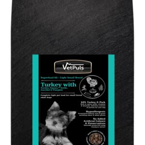 VetPuls Superfood bezzbożowa pełnoporcjowa karma light z indykiem op. 12kg