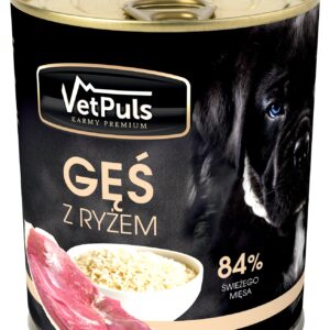 Mokra karma VetPuls gęś z ryżem 850g