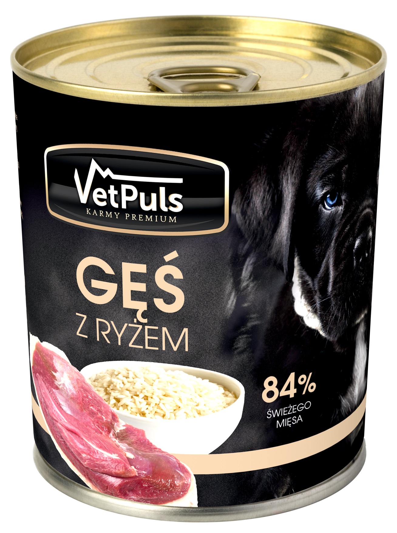 Mokra karma VetPuls gęś z ryżem 850g