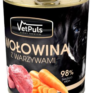 Mokra karma VetPuls wołowina z warzywami 850g